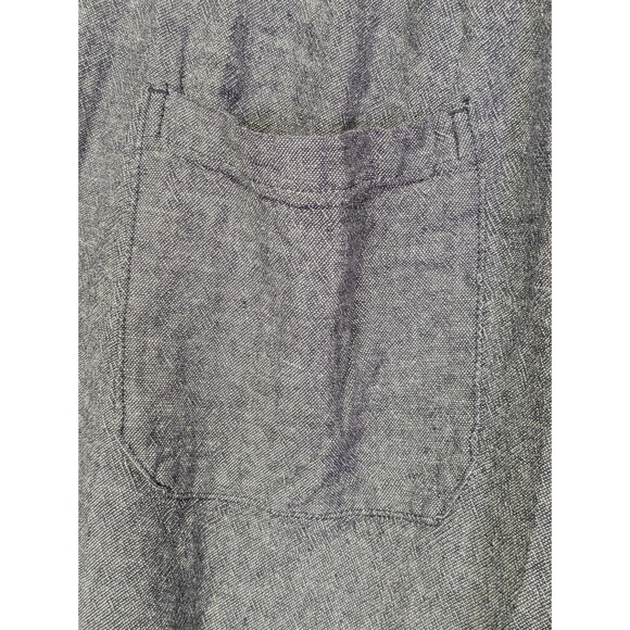 Old Navy Womens 2X Wide Leg Crop Pants Blue High Rise Linen Blend - Picture 5 of 8